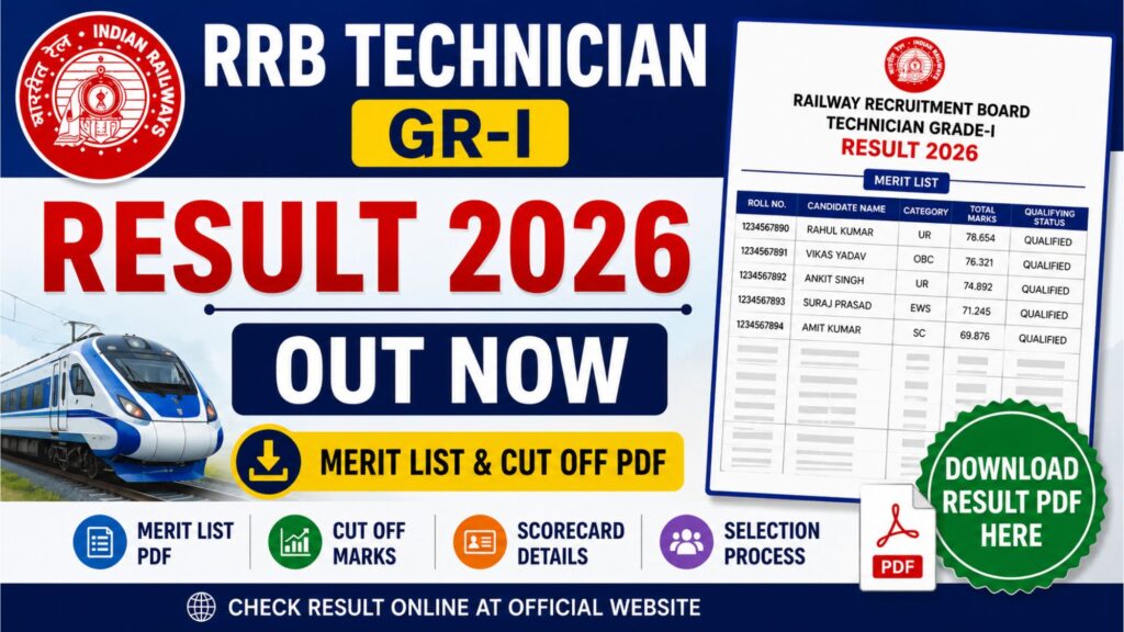 RRB Technician Gr-I Result 2026