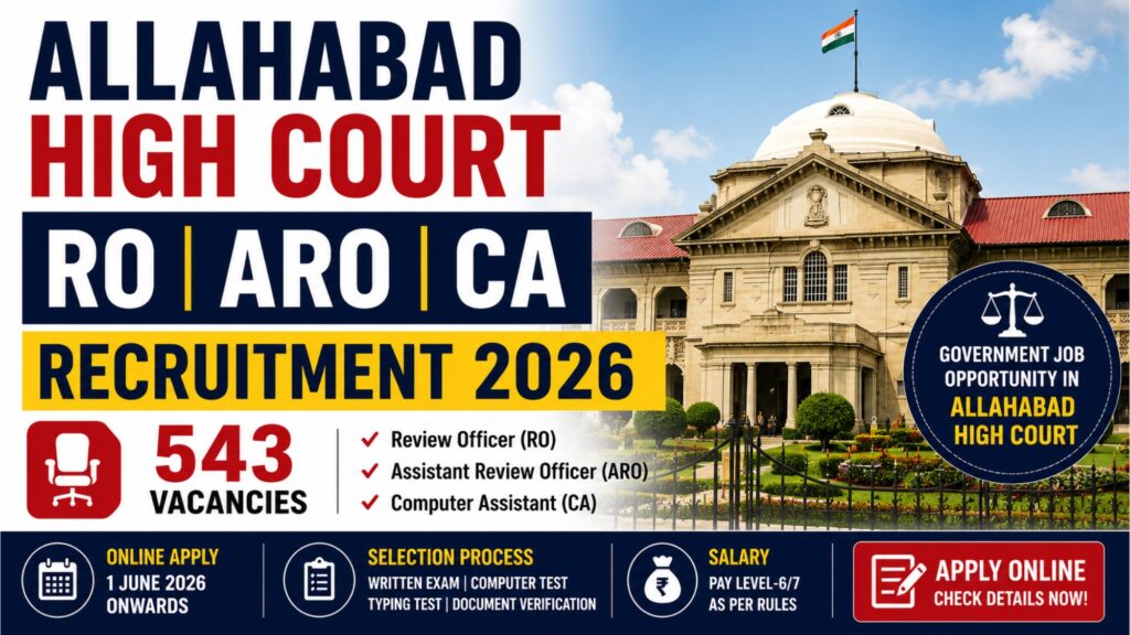 Allahabad High Court RO ARO CA Recruitment 2026